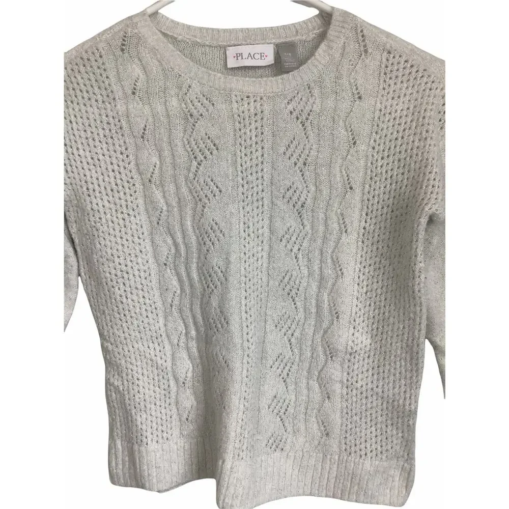The Children's Place Open Knit Sweater Medium 7/8